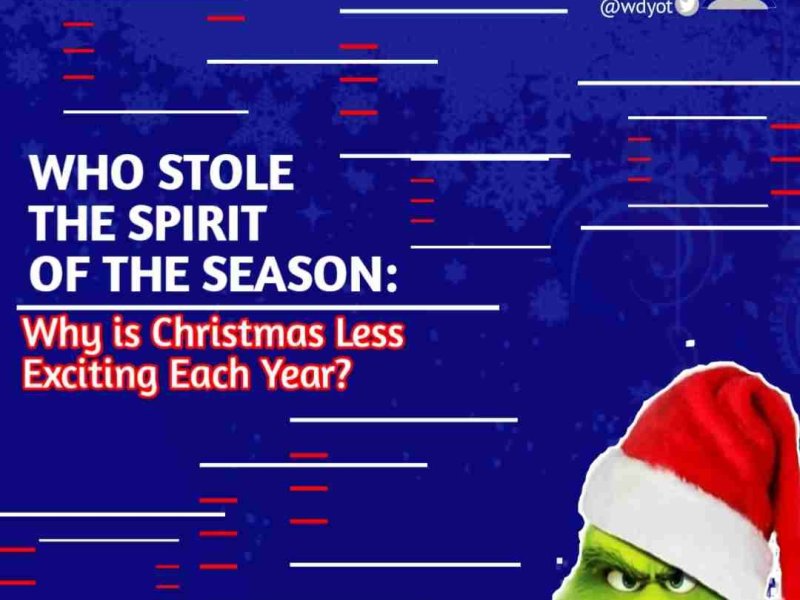 WHO STOLE THE SPIRIT OF THE SEASON: WHY IS CHRISTMAS LESS EXCITING EACH YEAR?